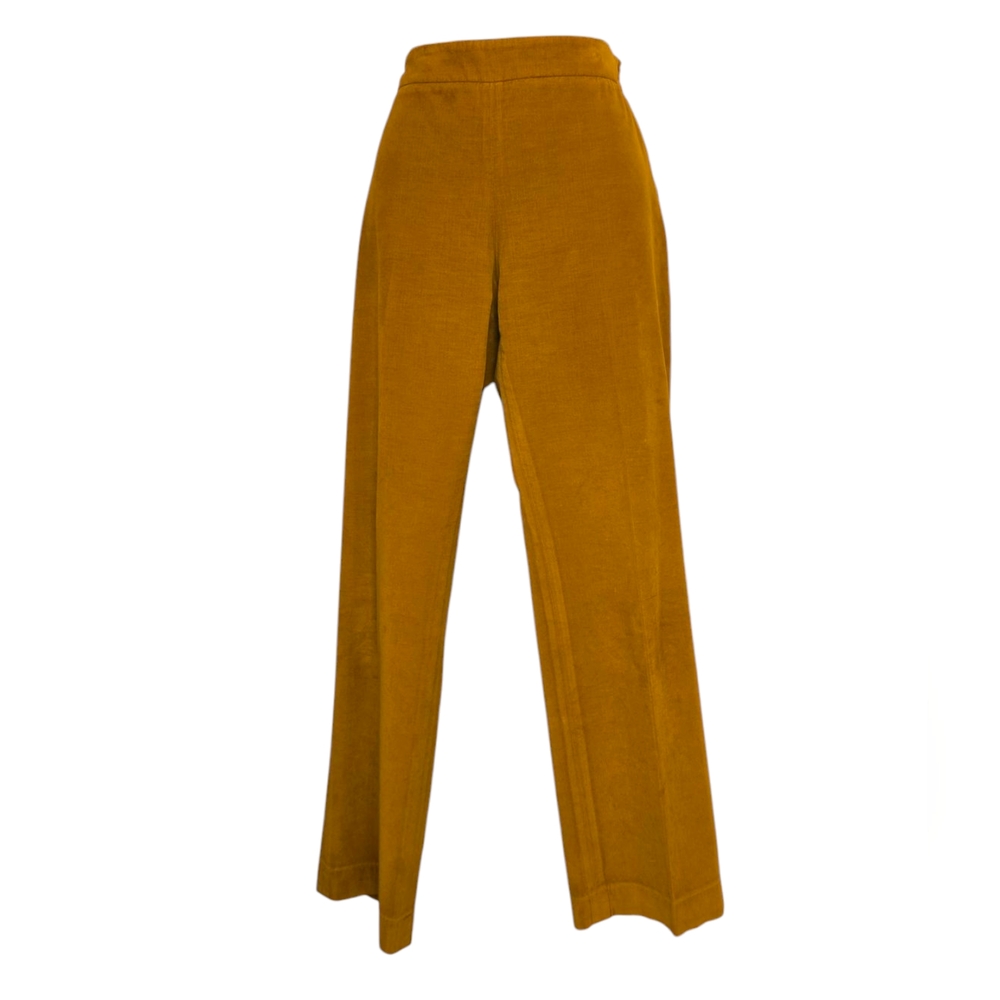 Incotex Slowear Women's Pants Italian Size 44 / US 10 Mustard Gold NWOT Stretch